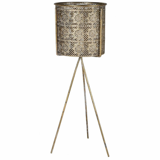 Silver Filigree Planter On A Stand