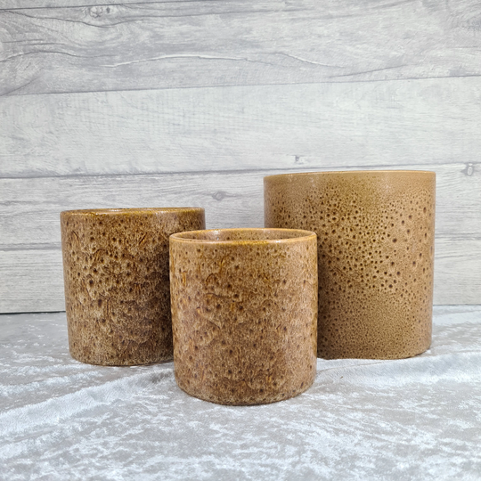 Brown Melange Ceramic Planter