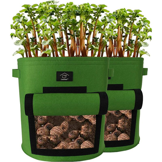 100 thickened plastic bags for nursery plants, bags for planting fruit and flower seedlings, bags for growing garden plants with breathable holes