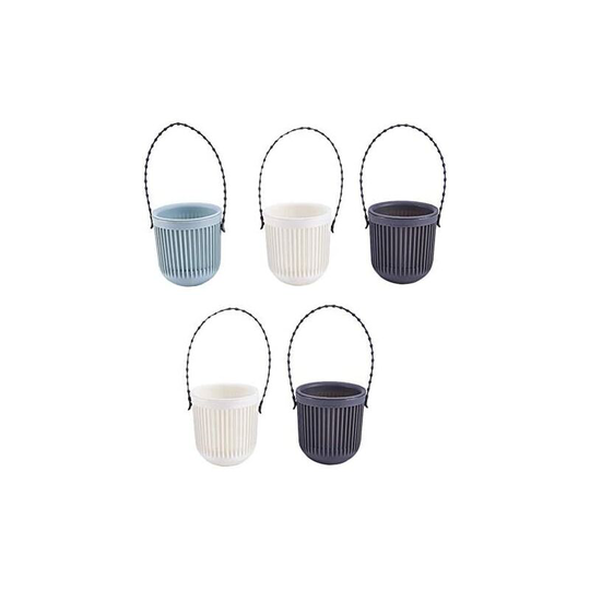 Litzee - Pack of 5 Plastic HHNgen Orchid Pot Balcony Creative Wall Hanging Flowers Pot Succulent Pot Resin Small hhning Pot