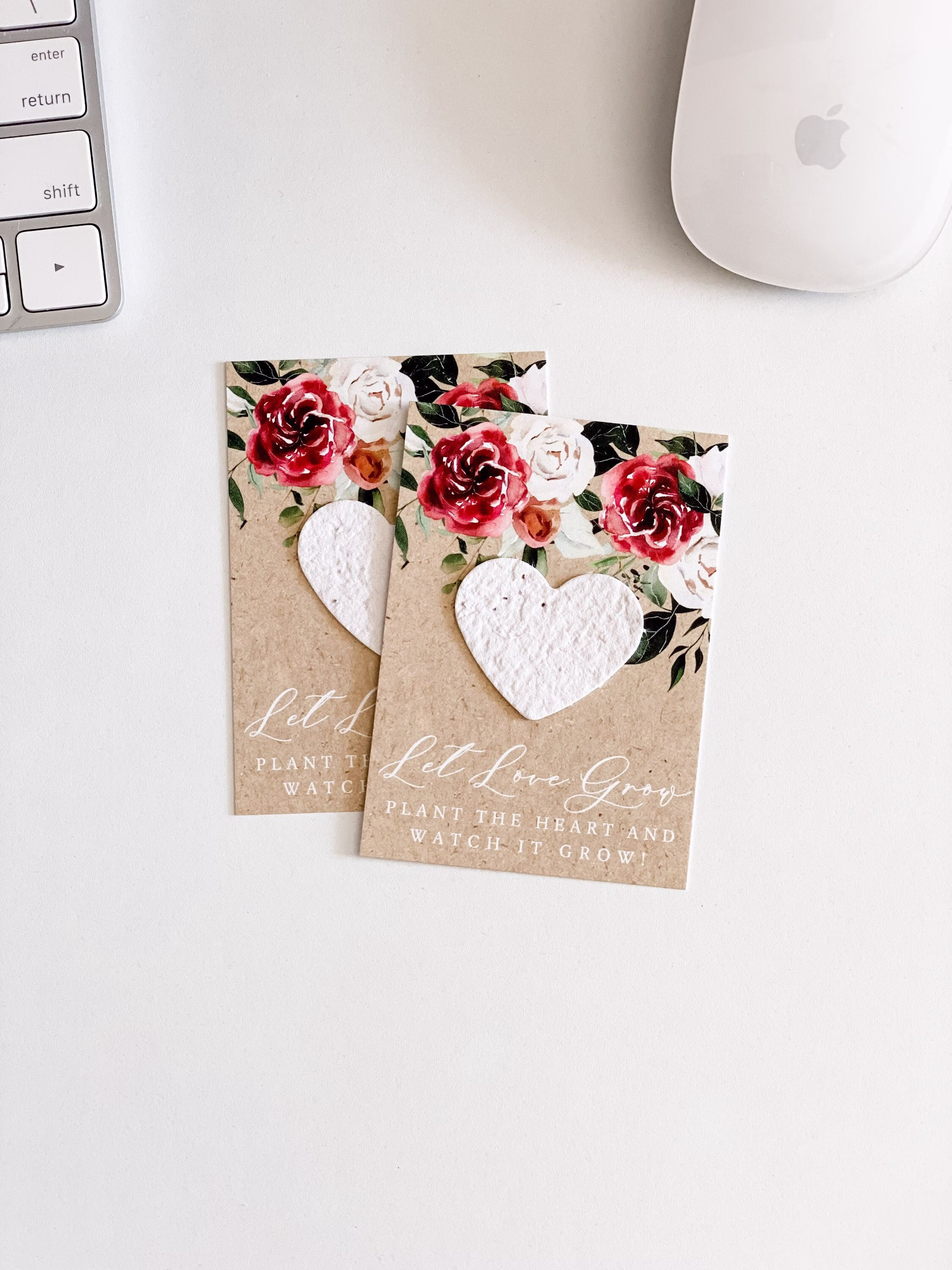 Grownotes™, Let Love Grow Favor Cards, Garden Kraft, Mailable Favor, Mini Seed Paper Plantable, Wallet Size, Wedding Shower, #26