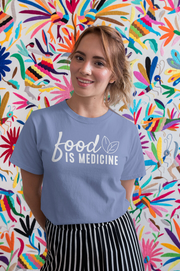 Food Is Medicine Shirt | Holistic Health Nutrition Foodie Nature Regular Fit Quality Tee