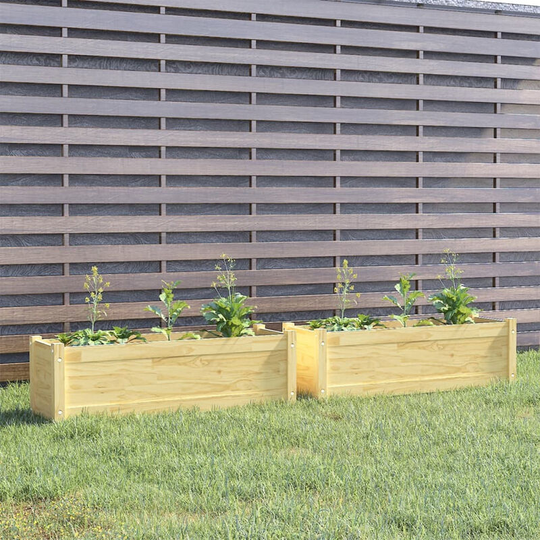 Asupermall - Garden Planters 2 pcs 100x31x31 cm Solid Pinewood