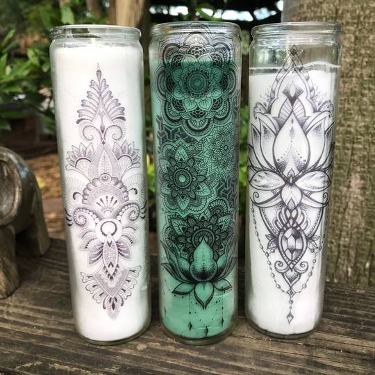 Mandala Prayer Candle