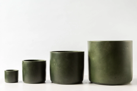 Handmade Indoor Plant Pot | Dark Olive Green 4 Sizes