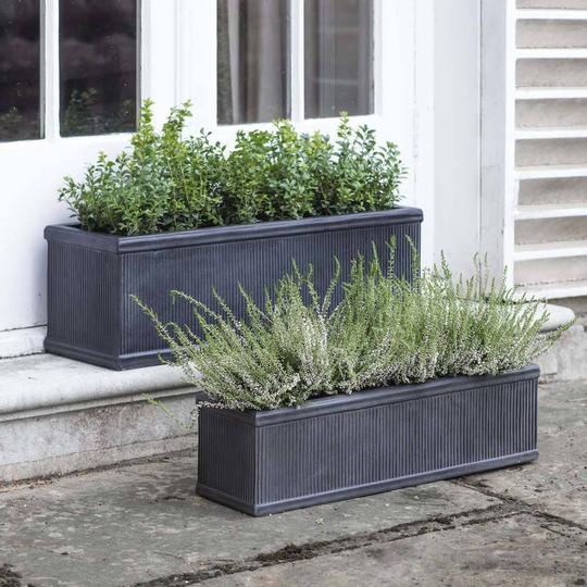Set Of Two Ribbed Troughs