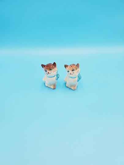 Kitten Set Of Salt & Pepper Shakers; Ceramic Feline Shakers