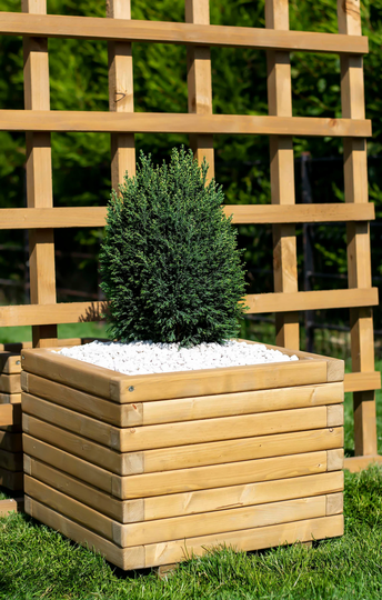 50cm Medium Square Wooden Planter