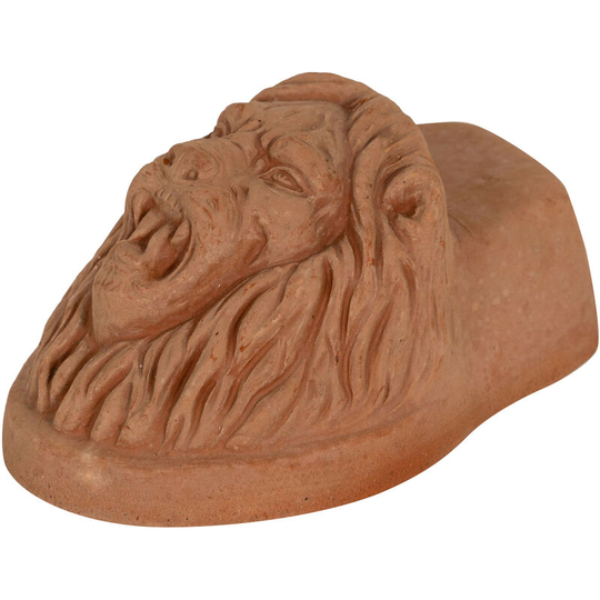 Biscottini - Set of 4 'lion's HEAD'potting feet ,potholders for vases, pots and planters, pitchers, basin, outdoor, in Tuscan Terracotta