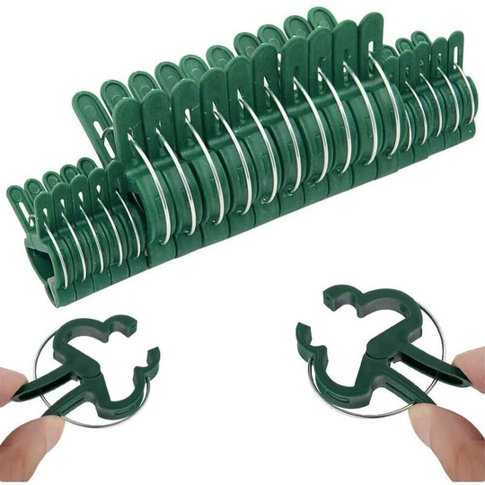 Monly - 100Pcs Tomato Clips, Plant Clips, Garden Plant Clips, Durable Plant Clips, Tomato Tie Clip, Adjustable Garden Clips, Greenhouse Climbing