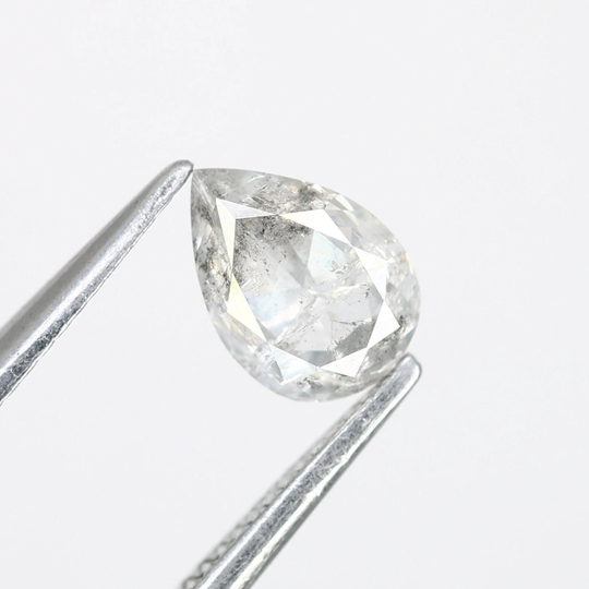 0.67 Ct Natural Pear Cut Salt & Pepper Real Loose Diamond For Wedding/Engagement Ring Ll Gift Wife Girlfriend Or Fiancé