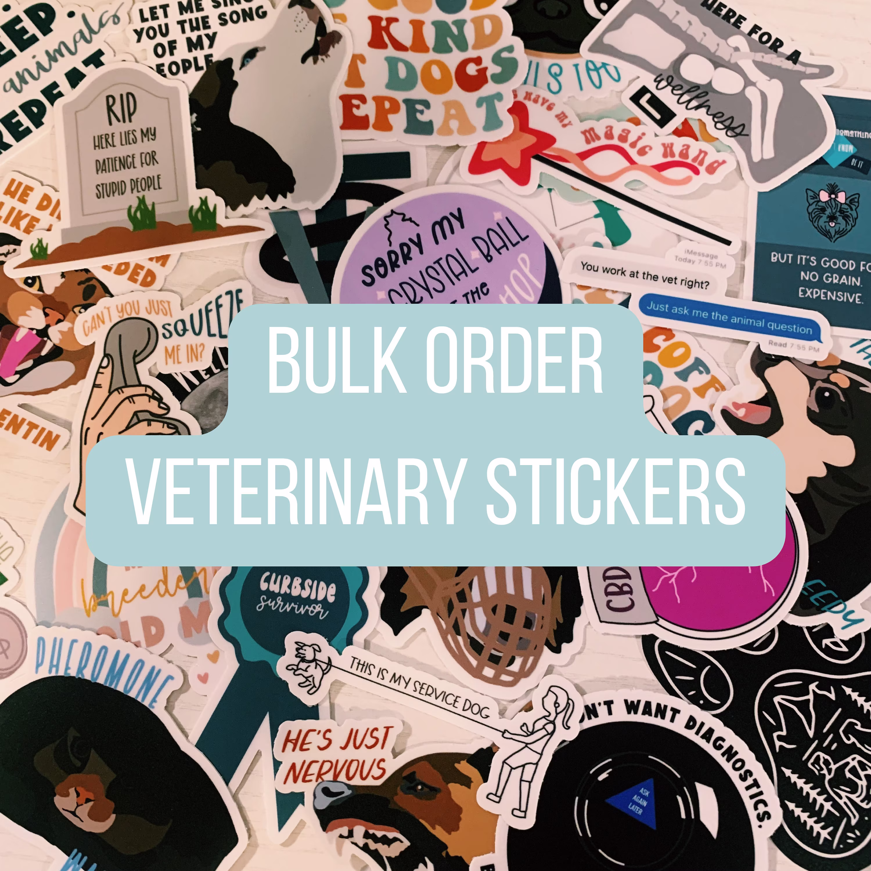 Bulk Order Veterinary Technician Stickers | Funny Vet Medicine Sticker Gifts For Tech Staff Christmas 2023, Birthday
