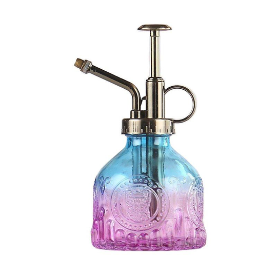 Glass Spray Bottle, Vintage 7.5 'Tall Watering Can with Top Pump, Leak-Proof High Atomizing Nozzle for Flower Garden Plants, Cleaning Solutions