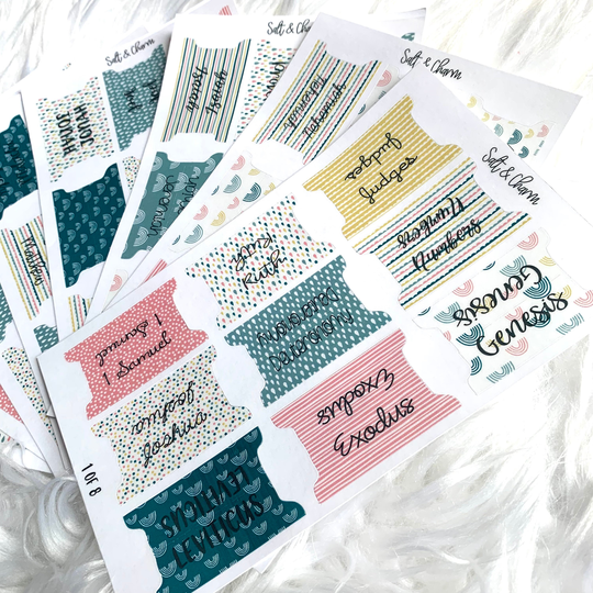 Seasons Change Peel & Stick Bible Tabs With Adhesive Double Sided Laminated Vinyl