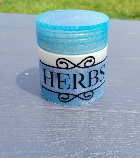Resin Jar. Round. Different Styles. Glittery. Kitchen Storage. Desk Decor