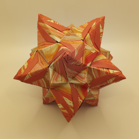 Megapolis Kusudama, Modular Ball, Paper Origami Origami, Origami Sculpture, Paper Sculpture