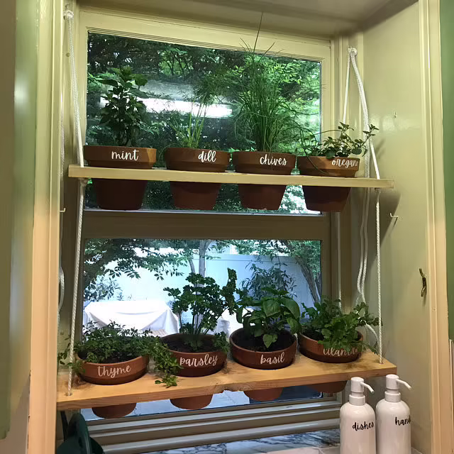Hanging Planter/Window Plant Shelves Indoor Herb Garden Planter/Fathers Day Gifts