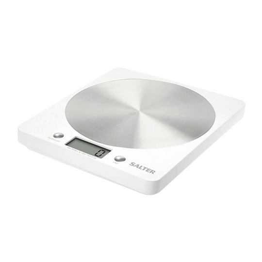 Salter - Block Electronic Kitchen Scale White 1036WHSSDR