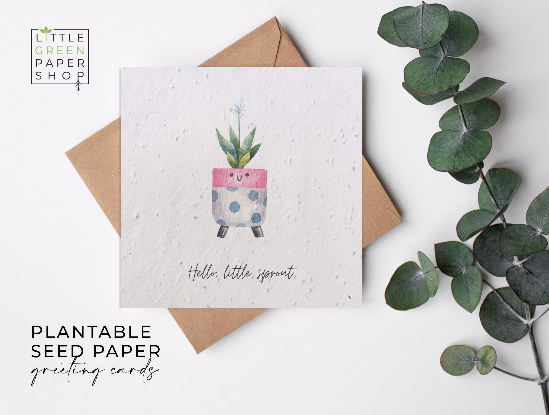 Plantable Flower Seed Paper Cards - New Baby Greeting, Congratulations, Mum, Pun, Joke, Friends, Family, Eco-Friendly, Biodegradable