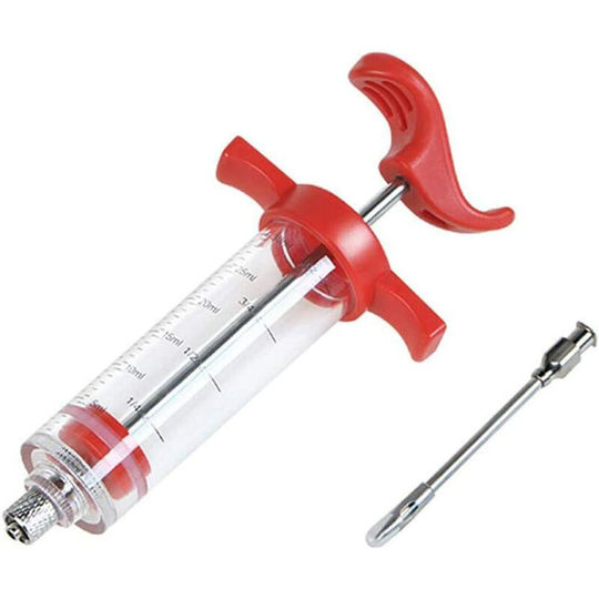 Groofoo - Sauce syringe/marinade injector/with the needle the capacity of 30ml for premium barbecue with seasoning tool for marinade syringe to the
