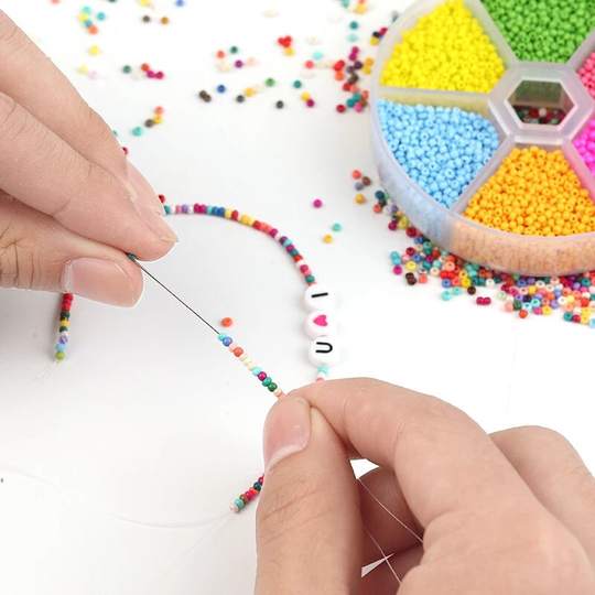 2mm Round Seed Beads, Glass Beads Czech Charm Crystal Spacer For Jewelry Making Accessories Set About 5700Pcs 1 Box