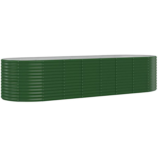 Garden Planter Powder-coated Steel 322x100x68 cm Green Vidaxl Green