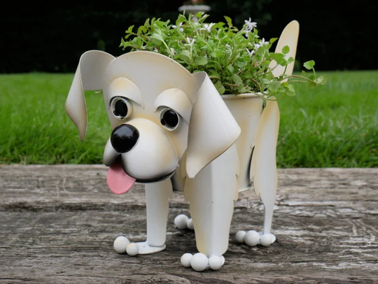 Labrador Planter, Nodding Dog, Quirky Garden Animal Plant Holder