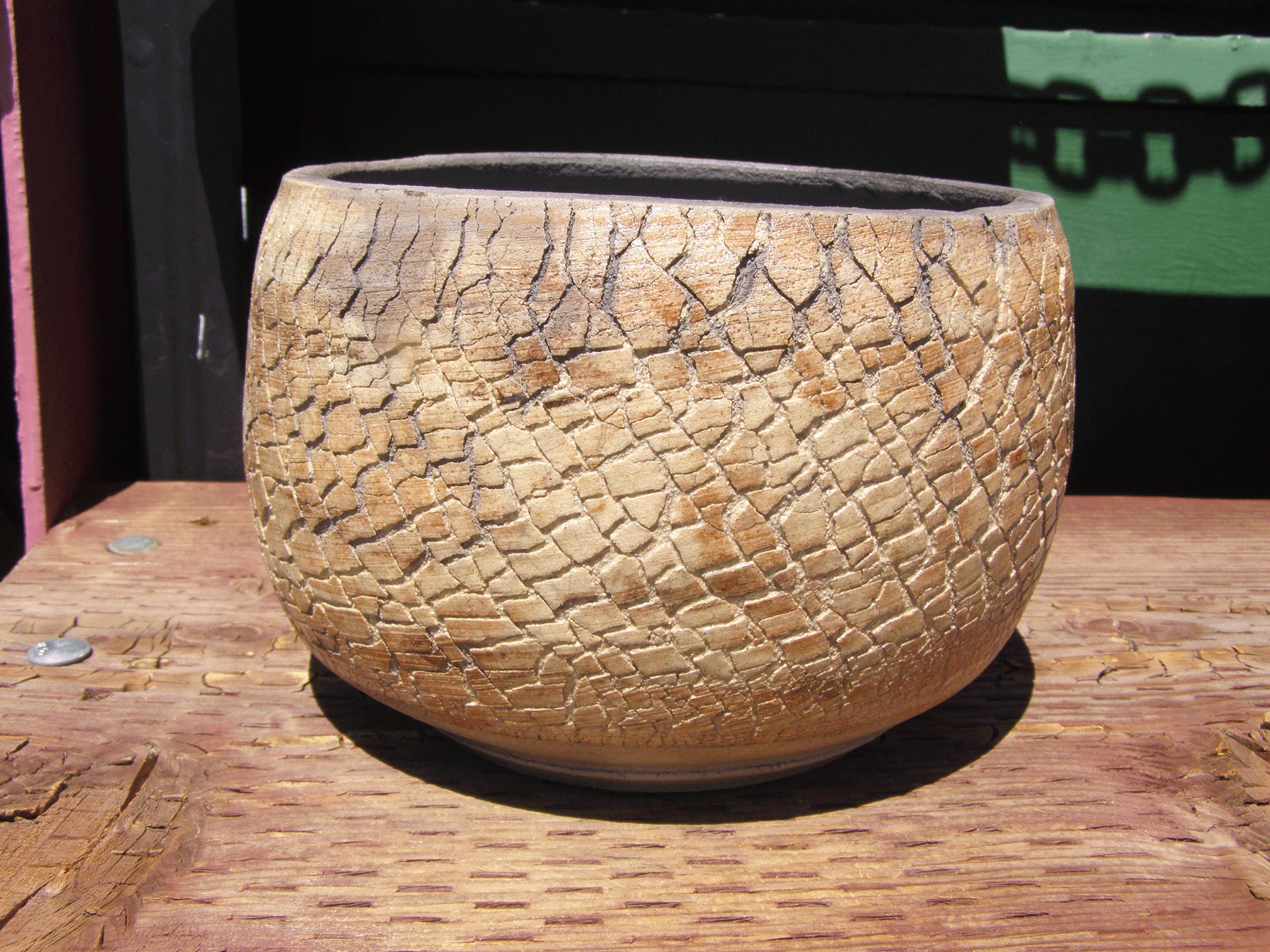 Ceramic Planter With Drainage Hole 7 1/2 X 3 1/4 Inch/15-D
