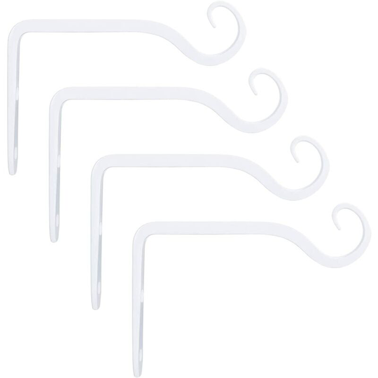 Wall Hook Hanging Plant Bracket, Decorative Straight Plant Hanger for Bird Feeders, Planters, Lanterns, Wind Chimes, Indoor Outdoor 4 Pack,6