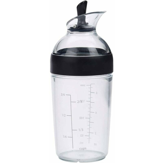 Universal Manual Seasoning Bottle 240ml Spill-Proof Dressing (Black)
