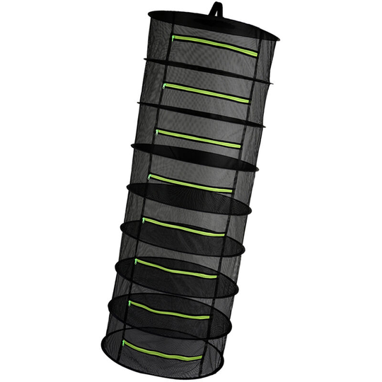 Hanging Basket 8 Layers with Zipper Folding Dry Rack Herb Drying Net Dryer Bag Mesh For Herbs Flowers Buds Plants,model:Green 8-layer - model:Green