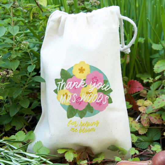 Personalised 'Primrose' Seed Bag Teacher Gift