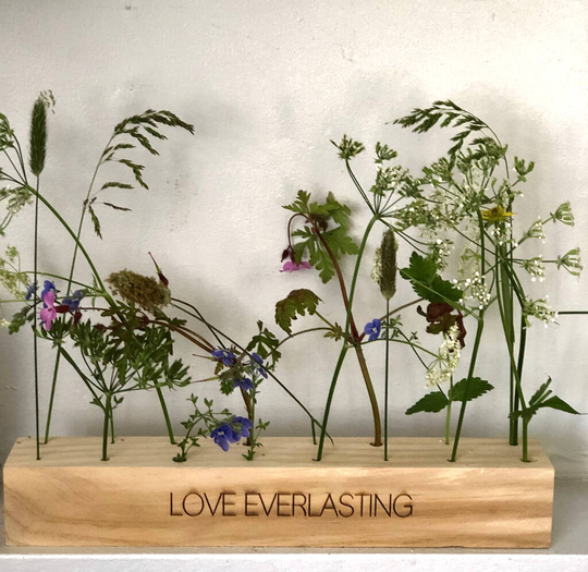 Personalised Wooden Block For Dried Flowers And Herbs