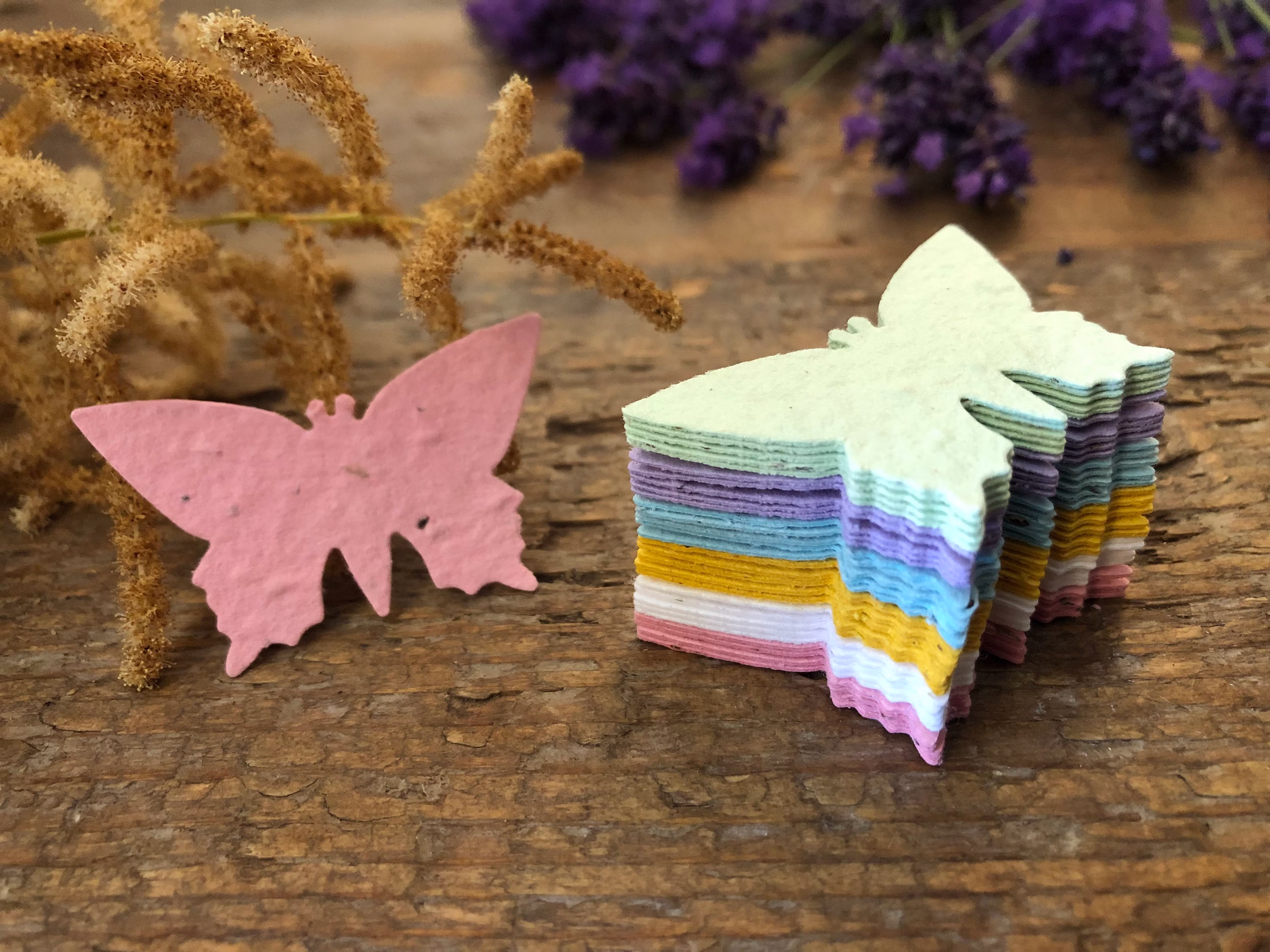 Seed Paper Shapes, Eco Friendly Favours, Plantable Rustic Wedding Favours