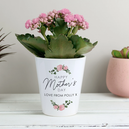Personalised Mothers Day Gift, Pot, Pot Plant Holder, Gift Ideas, Happy Gifts, Ceramic