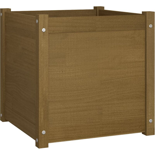 Garden Planter Honey Brown 50x50x50 cm Solid Pinewood Vidaxl Brown