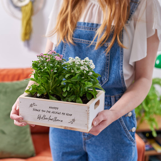 Personalised Mother's Day Wooden Planter