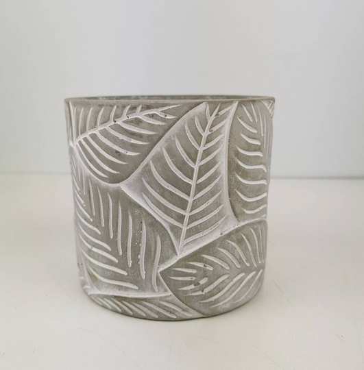 Concrete Leaf Design Indoor Plant Pot