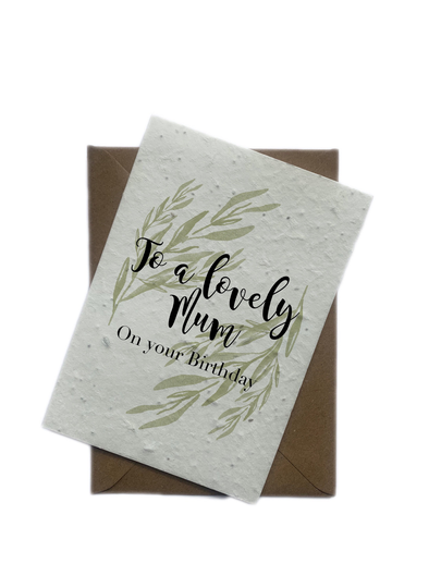 Seeded Happy Birthday Mum Card. Plantable
