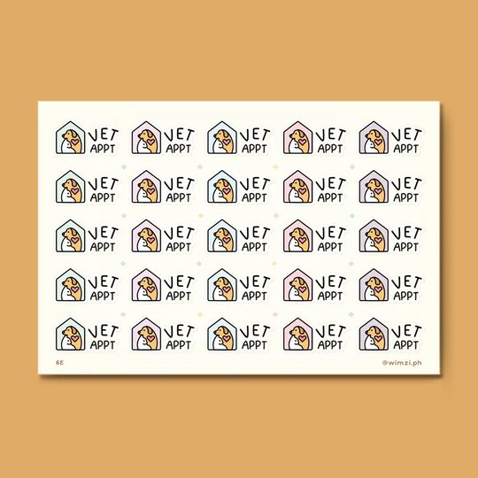 Vet Appointment Pet Medicine, Sticker Sheet For Planners, Journals, Bujo, Scrapbooking, Diary, Calendars, Functional Stickers, Labels