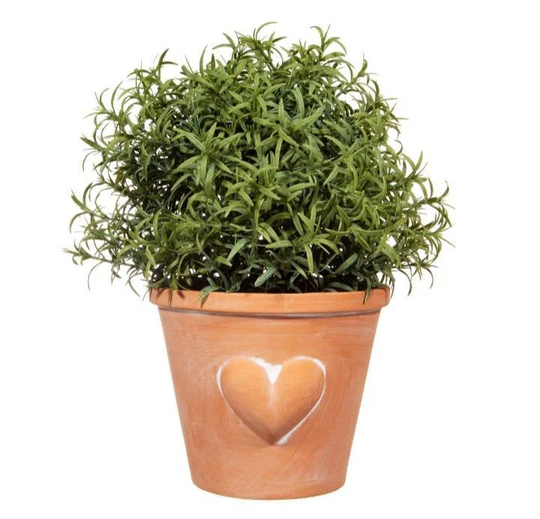 Heart Terracotta Planter Plant Pot Home Deco Gift 10cm Tall Free UK Postage