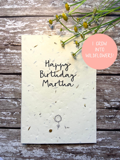 Seed Birthday Card, Plantable Card