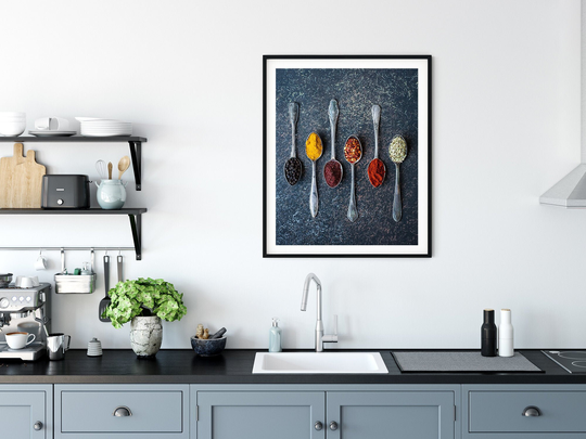 Kitchen Wall Decor, Spices Print Rustic Kitchen, Art Prints, Herbs, Spoons, Art, Farmhouse, Food Photography, Cafe