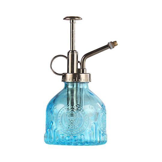 Plant glass watering can high watering can retro high atomizing nozzle seal leak proof for garden plants flowers,blue