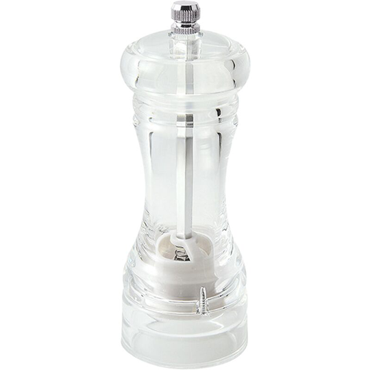 Fvbjd - Clear Acrylic Salt and Pepper Grinder Refillable Sea Salt Pepper Grinder Kitchen Pepper Shaker 5 inch