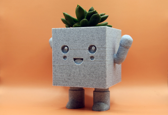 Kawaii 3D Printed Succulent Planter/ Cactus Air Plant Holder - Guri