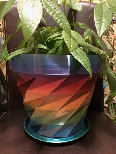 Extra Large Flower Pot With Saucer For Plants Of All Kinds - 9.75" Diameter By 8