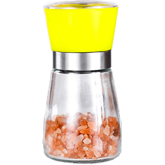 Salt and Pepper Grinder- Salt and Pepper Shakers for Professional Chef with Brushed Stainless Steel yellow
