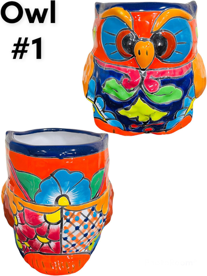 Talavera Owl Planter