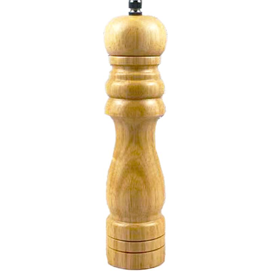 Pepper grinder wooden stainless steel core manual freshly ground black sesame sea salt white pepper 8 inch white